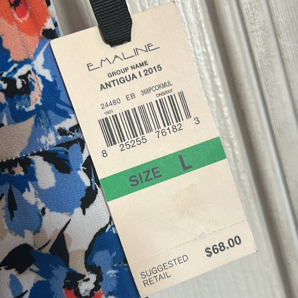 NWT Emaline Jersey knit v neck floral print sleeveless dress size large - Picture 3 of 5